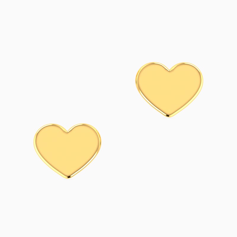 Miss L' by L'azurde Heart Stud Earrings in 18K Gold - Image 3